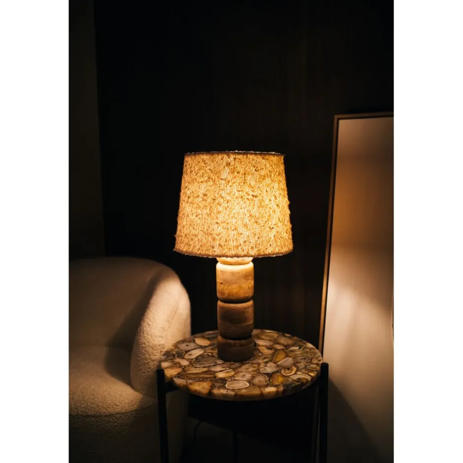 Pomax Concepts Modulaires-AGATA - dessus de table Granada - pierre d'agate - DIA 45 x H 4 cm - caramel