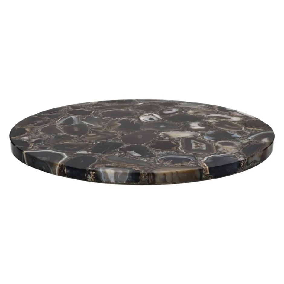 Pomax Concepts Modulaires-AGATA - dessus de table pour Granada - pierre d'agate - DIA 55 x H 4 cm - café
