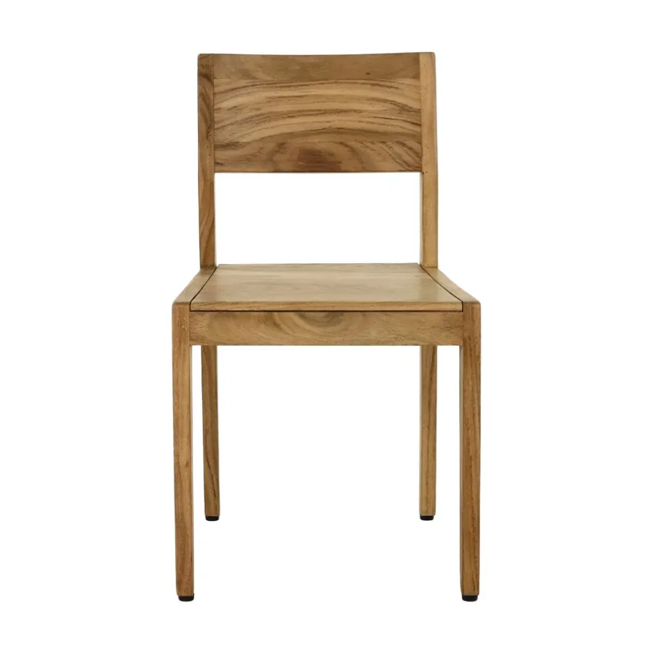 Pomax Chaises-ALBERTON - chaise - bois d'acacia - L 46 x W 47 x H 86 cm - naturel