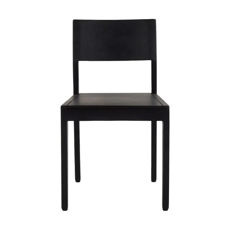 Pomax Chaises-ALBERTON - chaise - bois de mangier - L 46 x W 47 x H 86 cm - noir