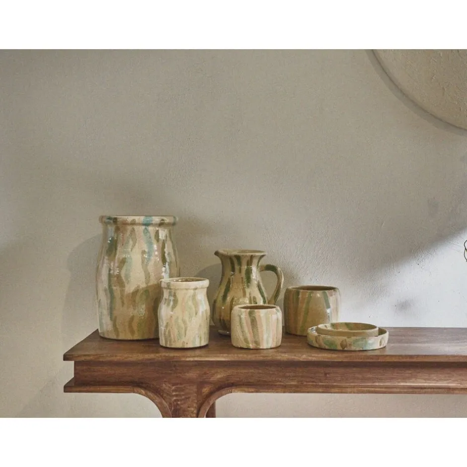 Pomax Objets De Décoration-ALEXANDRIA - vase - terracotta - DIA 16,5 x H 17 cm - mix de couleurs
