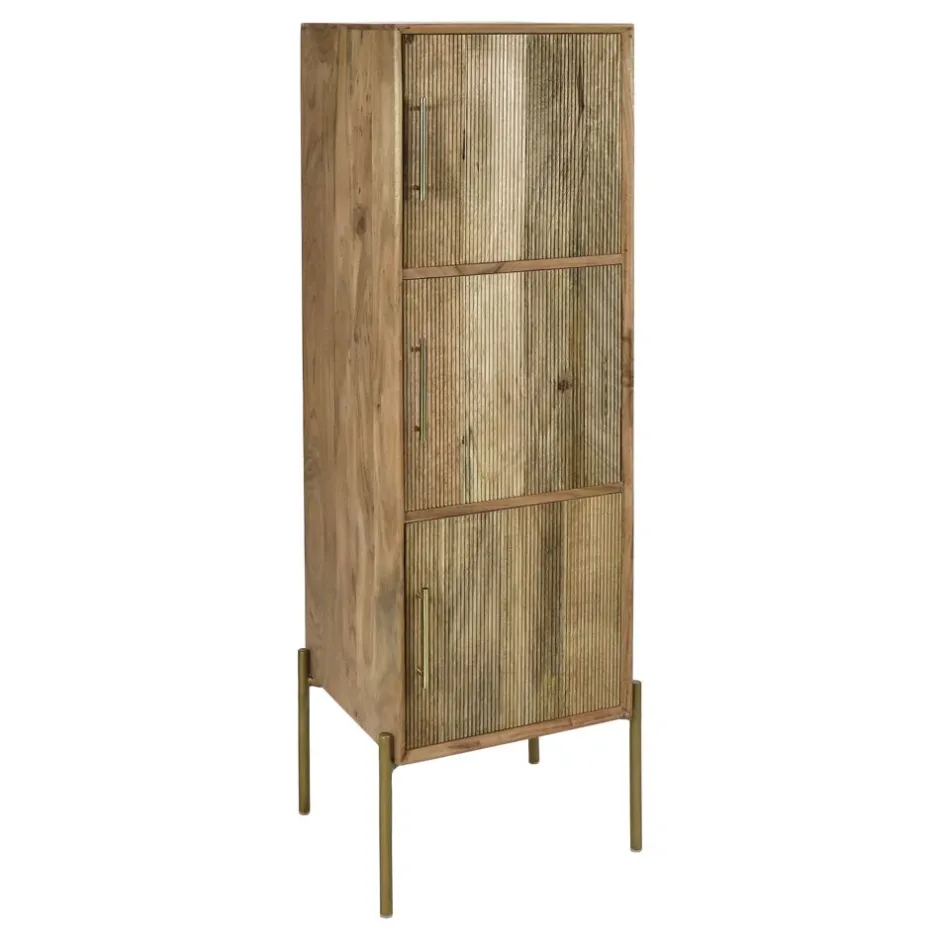 Pomax Armoires-ALFREDO - armoire - bois de mangier - L 40 x W 40 x H 145 cm - naturel