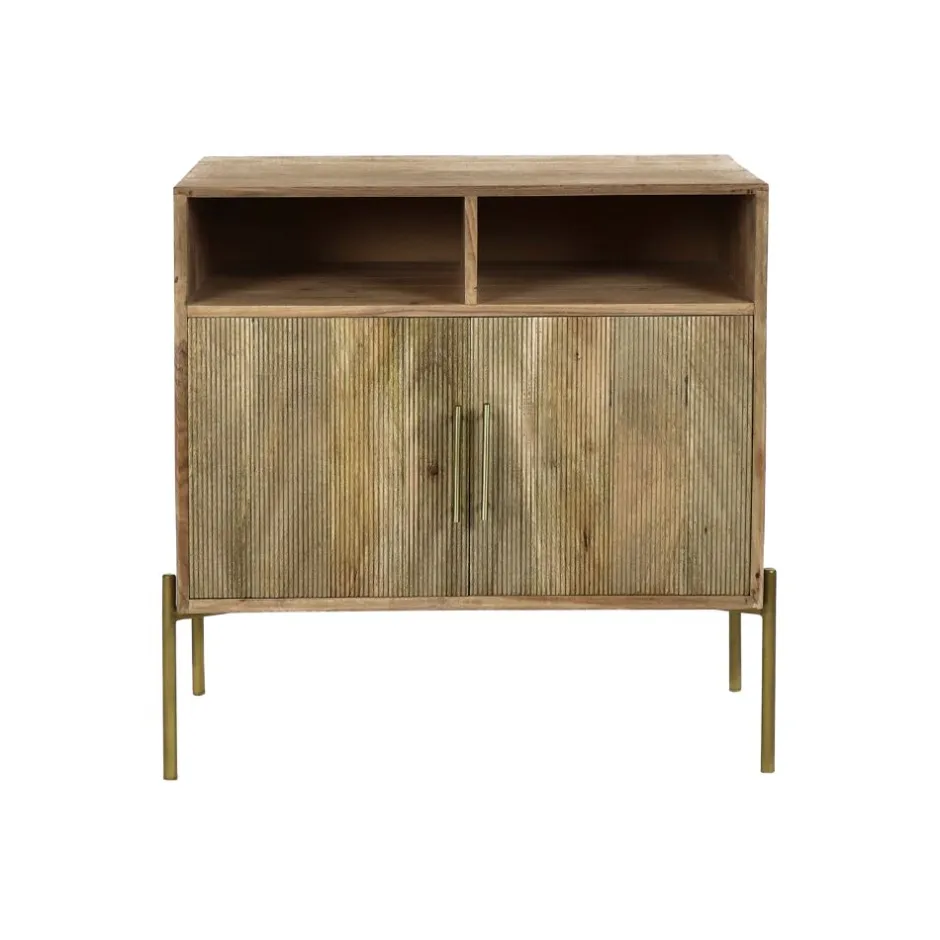 Pomax Armoires-ALFREDO - armoire - bois de mangier - L 80 x W 40 x H 85 cm - naturel