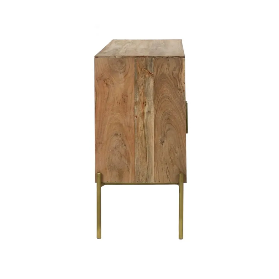 Pomax Armoires-ALFREDO - armoire - bois de mangier - L 80 x W 40 x H 85 cm - naturel