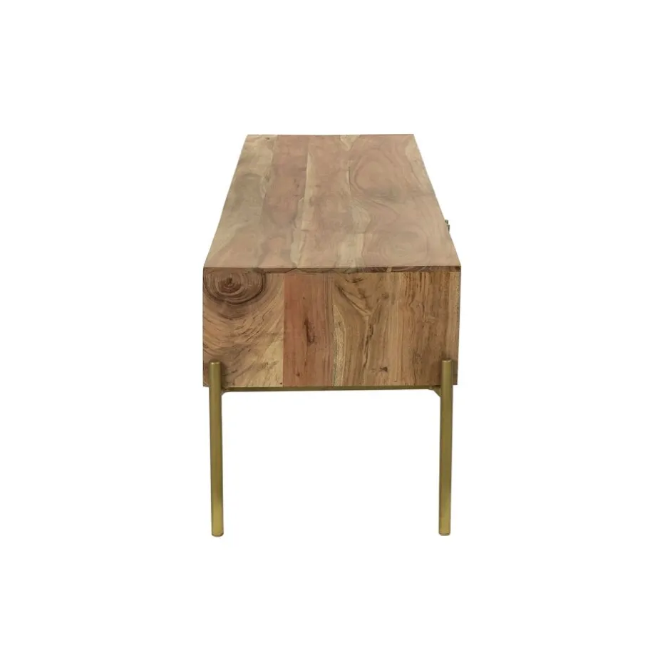 Pomax Armoires-ALFREDO - armoire - bois de mangier - L 120 x W 40 x H 46 cm - naturel