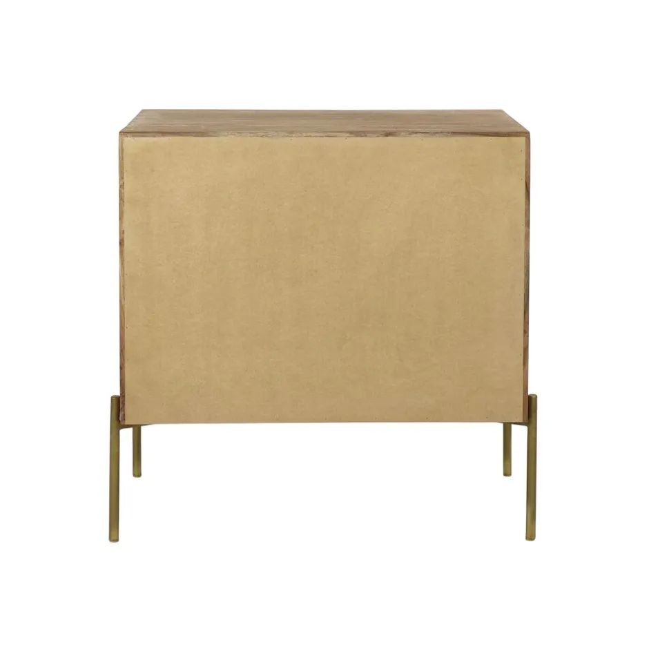 Pomax Armoires-ALFREDO - armoire - bois de mangier - L 80 x W 40 x H 85 cm - naturel