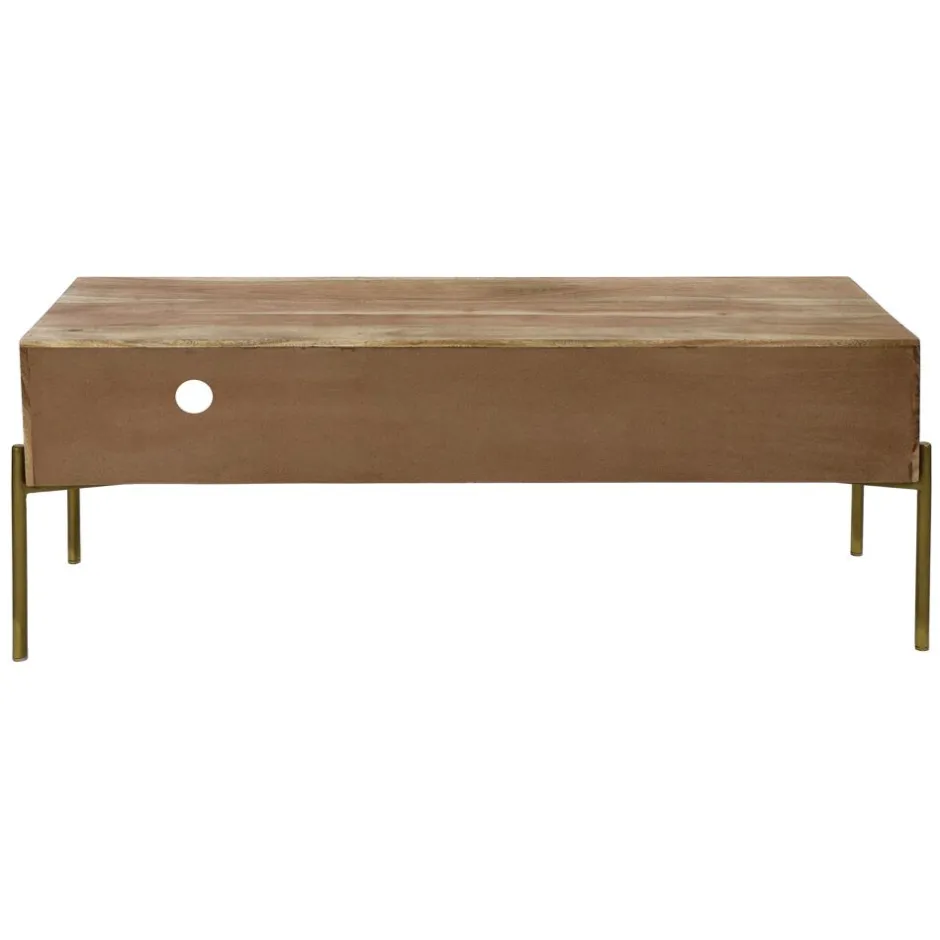 Pomax Armoires-ALFREDO - armoire - bois de mangier - L 120 x W 40 x H 46 cm - naturel