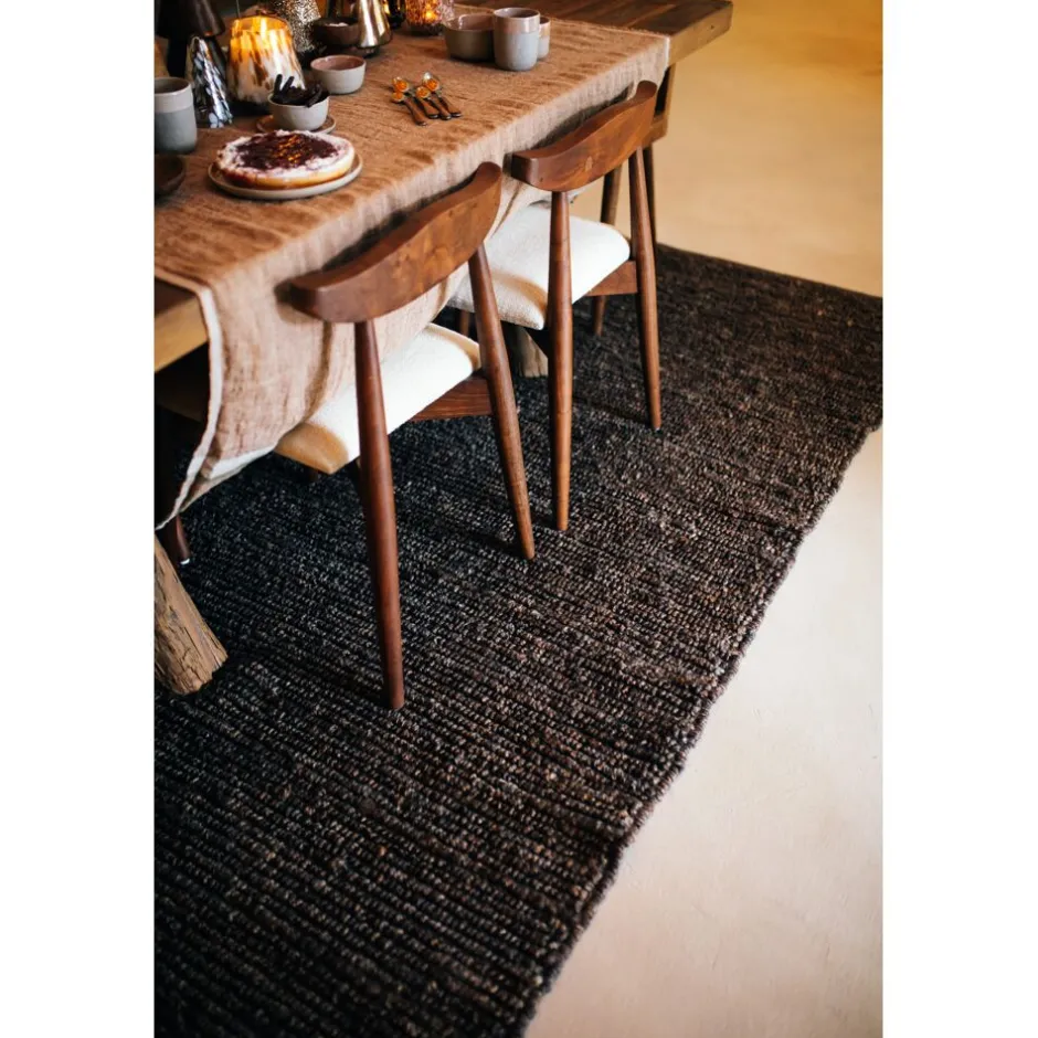 Pomax Tapis-ALICE - tapis à poils ras - laine - L 350 x W 250 cm (+ - 7 cm ) - brun