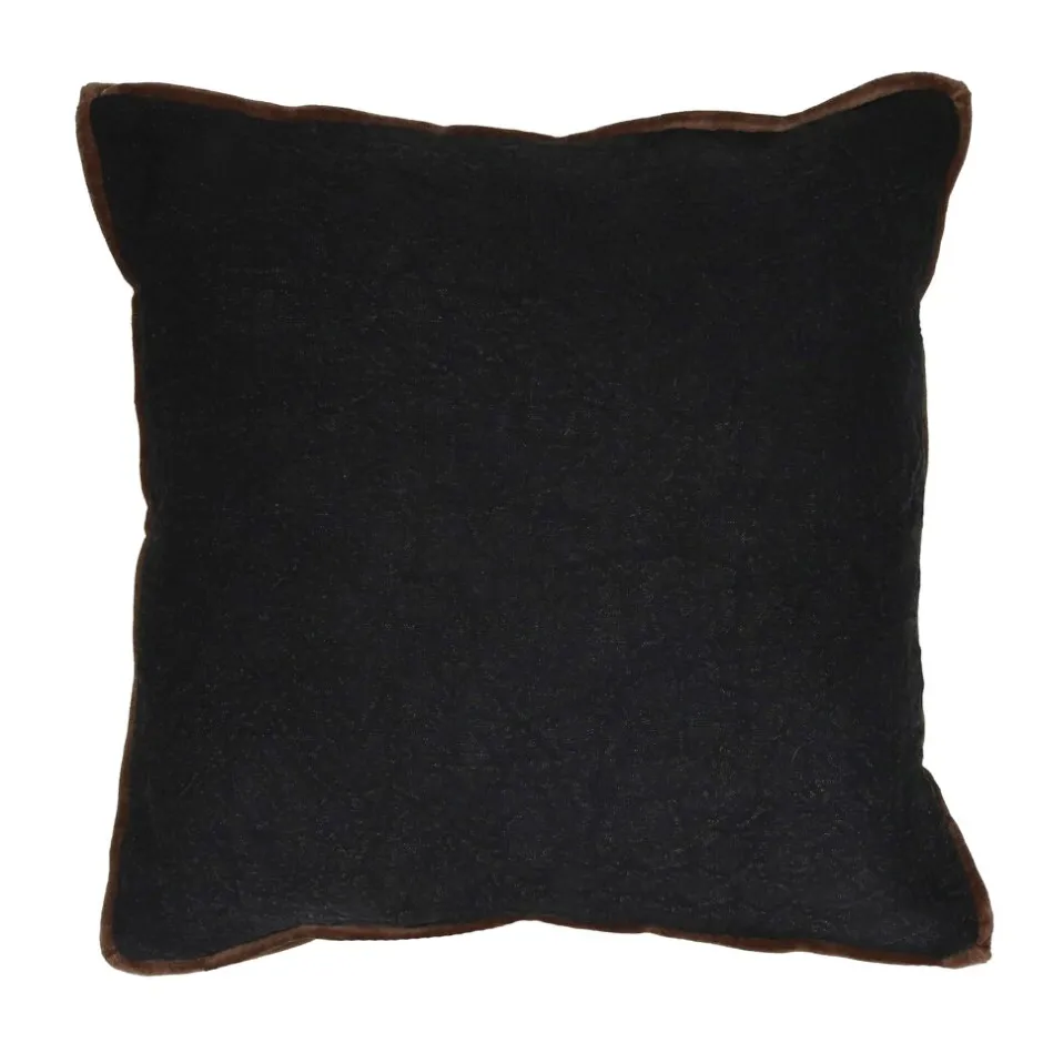 Pomax Coussins-ALPHA OPPOSITES - coussin - lin / coton - L 45 x W 45 cm - gris orage