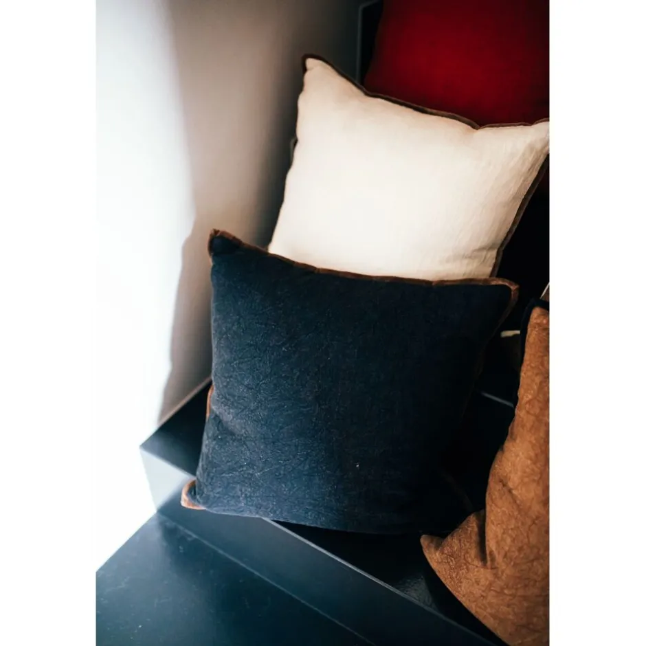 Pomax Coussins-ALPHA OPPOSITES - coussin - lin / coton - L 45 x W 45 cm - ivoire