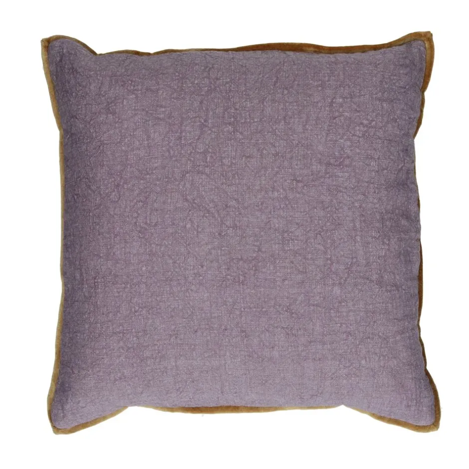 Pomax Coussins-ALPHA OPPOSITES - coussin - lin / coton - L 45 x W 45 cm - lavande
