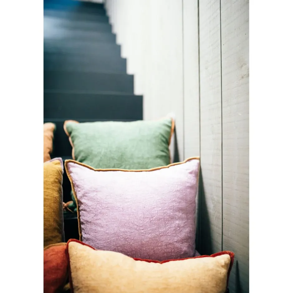 Pomax Coussins-ALPHA OPPOSITES - coussin - lin / coton - L 45 x W 45 cm - miel