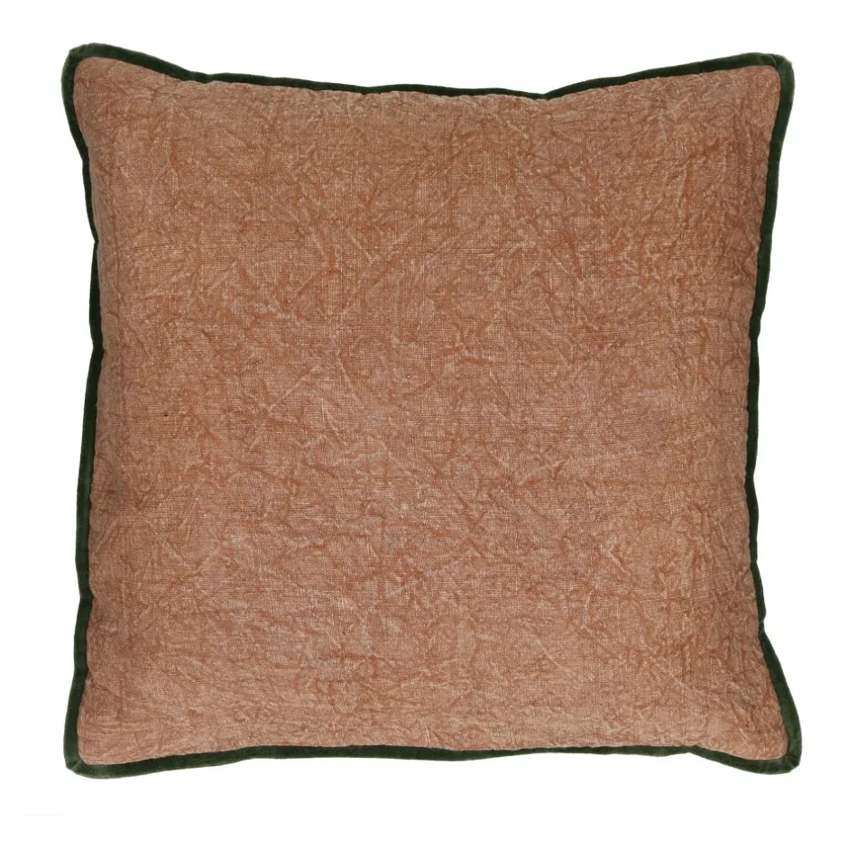 Pomax Coussins-ALPHA OPPOSITES - coussin - lin / coton - L 45 x W 45 cm - pêche