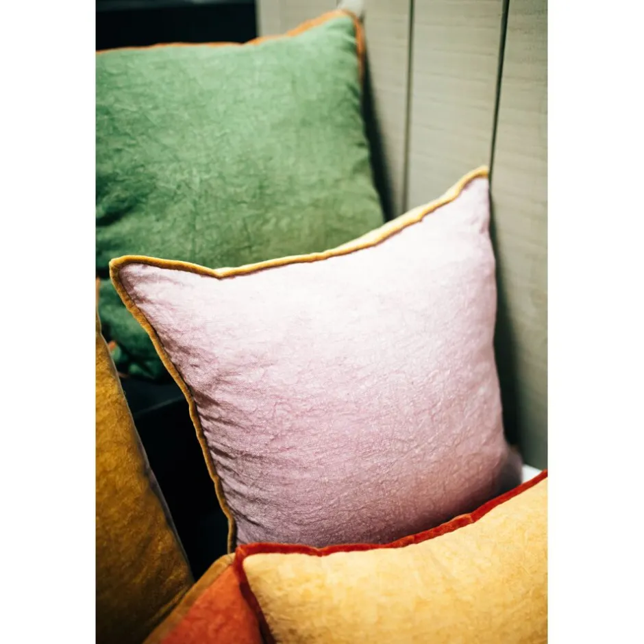 Pomax Coussins-ALPHA OPPOSITES - coussin - lin / coton - L 45 x W 45 cm - vert