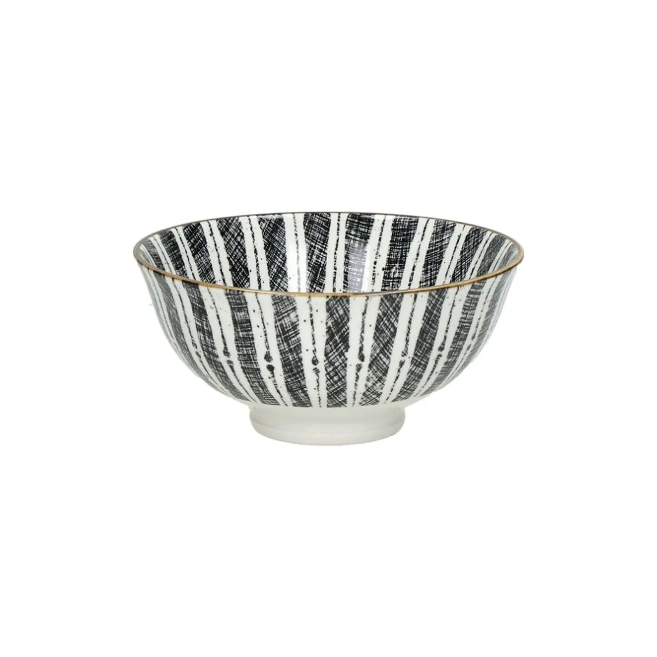Pomax Vaisselle-ALTO - bol à céréales - porcelaine - DIA 12 x H 6 cm - noir/blanc