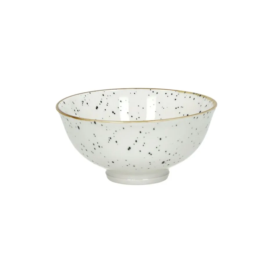 Pomax Vaisselle-ALTO - bol à céréales - porcelaine - DIA 12 x H 6 cm - noir/blanc