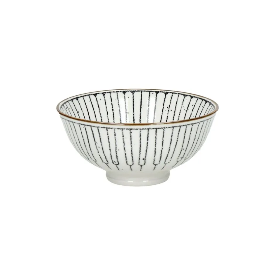 Pomax Vaisselle-ALTO - bol à céréales - porcelaine - DIA 12 x H 6 cm - noir/blanc