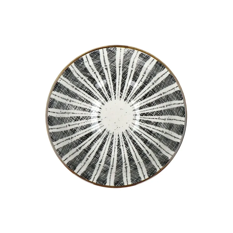 Pomax Vaisselle-ALTO - bol à céréales - porcelaine - DIA 12 x H 6 cm - noir/blanc