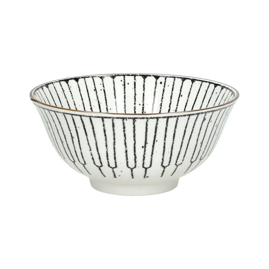 Pomax Vaisselle-ALTO - bol à soupe - porcelaine - DIA 15,5 x H 7 cm - noir/blanc