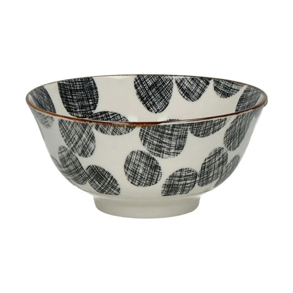 Pomax Vaisselle-ALTO - bol à soupe - porcelaine - DIA 15 x H 7 cm - noir/blanc