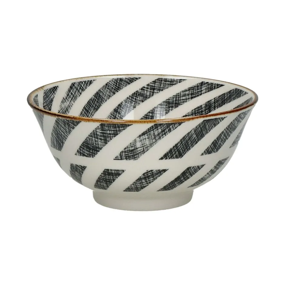 Pomax Vaisselle-ALTO - bol à soupe - porcelaine - DIA 15 x H 7 cm - noir/blanc