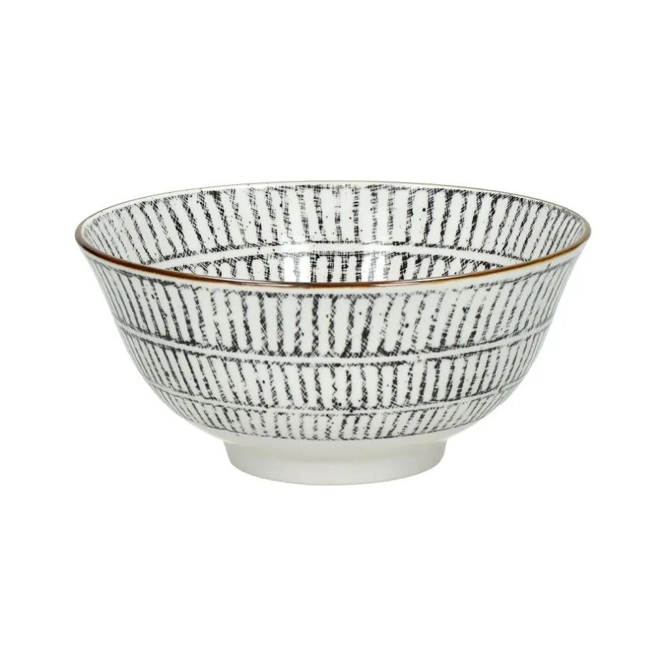 Pomax Vaisselle-ALTO - bol à soupe - porcelaine - DIA 15,5 x H 7 cm - noir/blanc