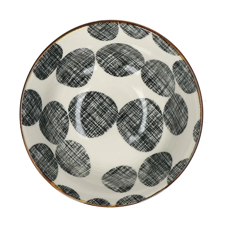 Pomax Vaisselle-ALTO - bol à soupe - porcelaine - DIA 15 x H 7 cm - noir/blanc