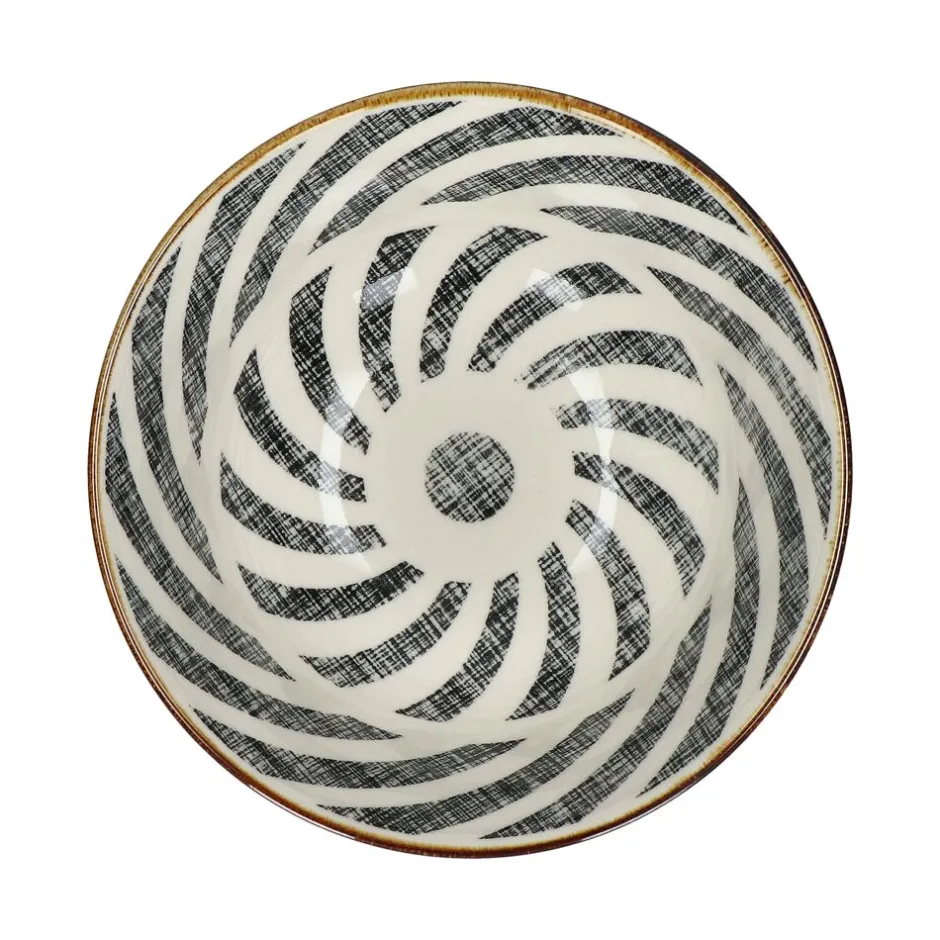 Pomax Vaisselle-ALTO - bol à soupe - porcelaine - DIA 15 x H 7 cm - noir/blanc