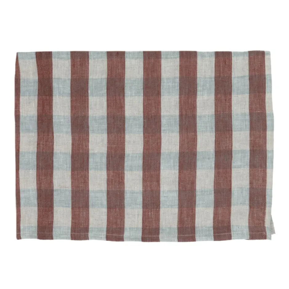 Pomax Linge De Table-AMALIA - nappe de table - lin - L 250 x W 170 cm - rouge