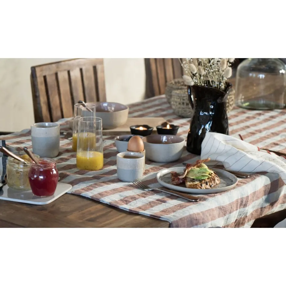 Pomax Linge De Table-AMALIA - nappe de table - lin - L 350 x W 170 cm - rouge