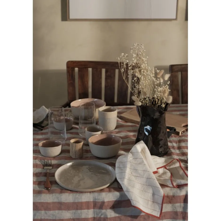 Pomax Linge De Table-AMALIA - nappe de table - lin - L 350 x W 170 cm - rouge