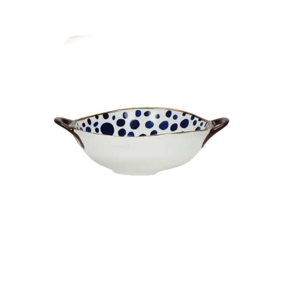 Pomax Vaisselle-ANAFI - plat à four/bol - porcelaine - L 17,5 x W 13,7 x H 5 cm - bleu