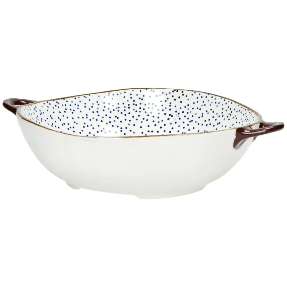 Pomax Vaisselle-ANAFI - plat à four/bol - porcelaine - L 31 x W 24,5 x H 7,5 cm - bleu