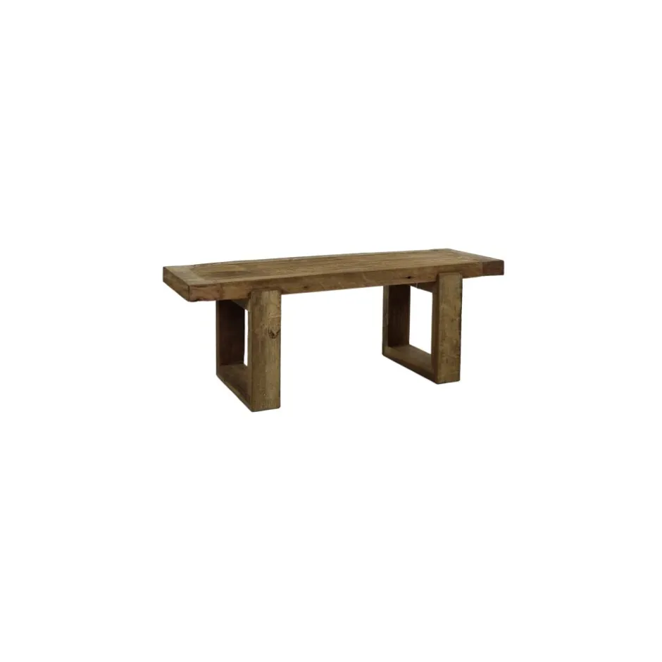 Pomax Bancs-ANDALUCIA - banc - bois récupéré - L 120 x W 40 x H 45 cm - naturel