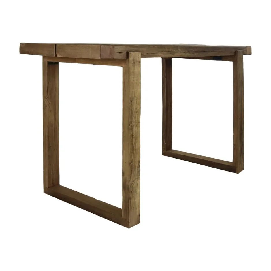 Pomax Tables-ANDALUCIA - table bar - bois récupéré - L 180 x W 70 x H 105 cm - naturel