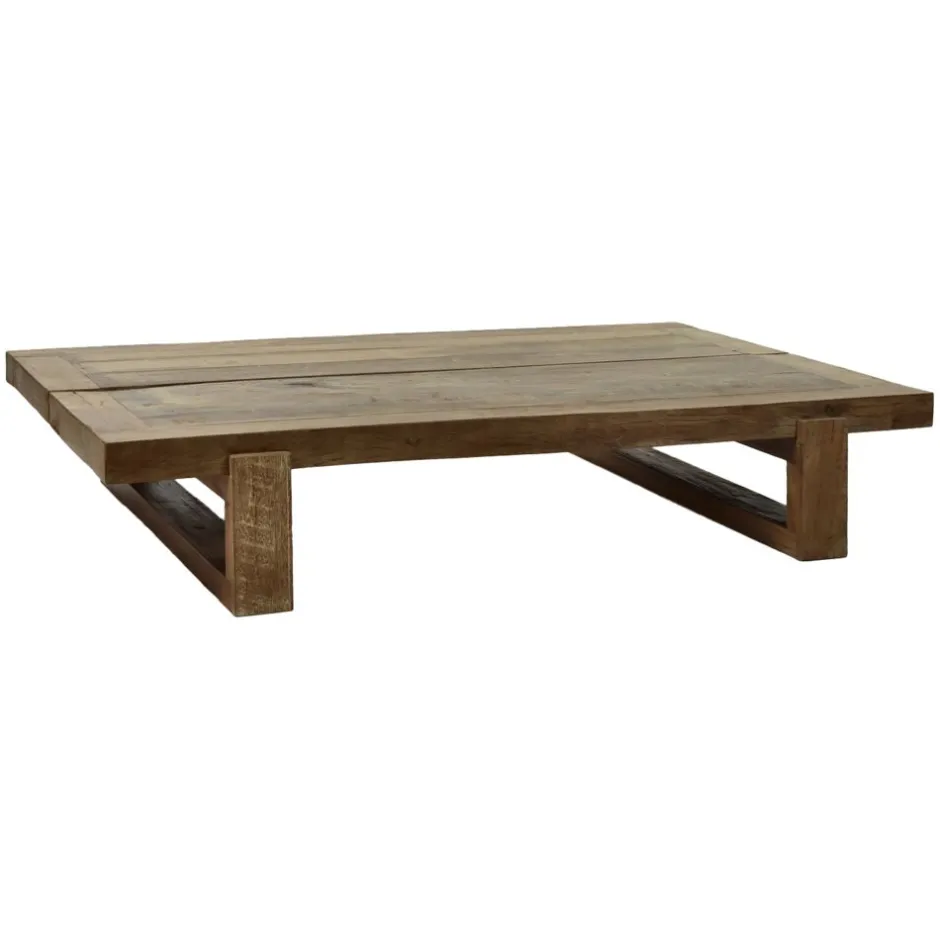 Pomax Tables Basses | Tables-ANDALUCIA - table basse - bois récupéré - L 160 x W 99 x H 30 cm - naturel