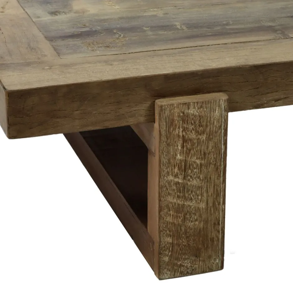 Pomax Tables Basses | Tables-ANDALUCIA - table basse - bois récupéré - L 160 x W 99 x H 30 cm - naturel