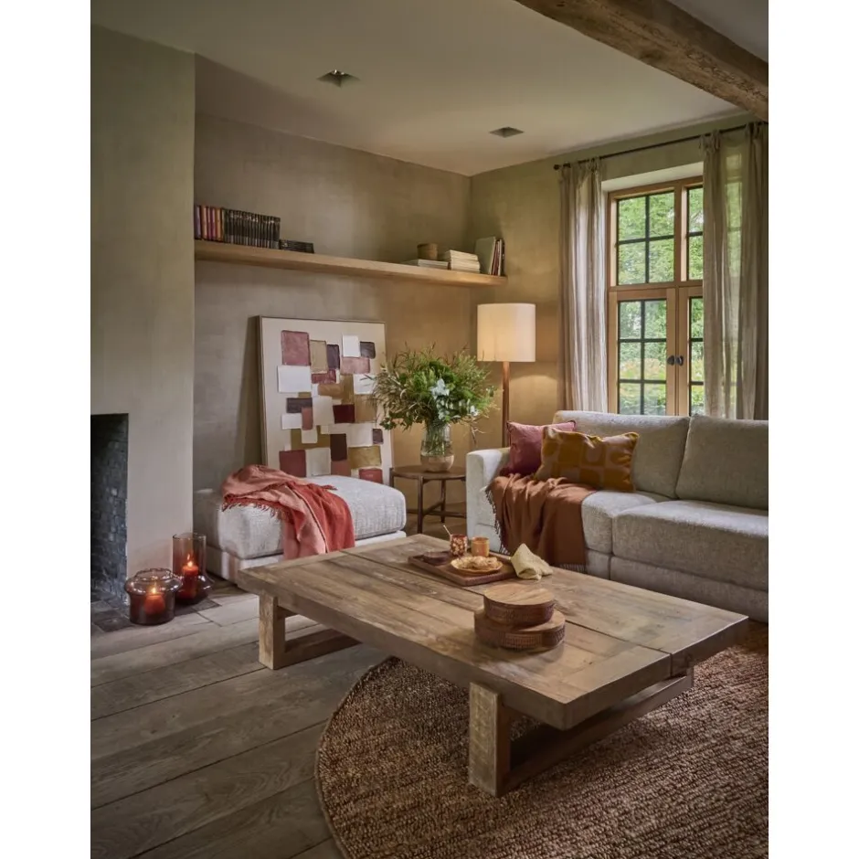 Pomax Tables Basses | Tables-ANDALUCIA - table basse - bois récupéré - L 160 x W 99 x H 30 cm - naturel