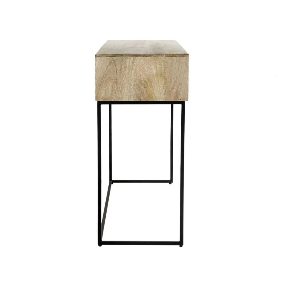 Pomax Consoles-ANGELA - console - bois de mangier / métal - L 120 x W 40 x H 85 cm - naturel