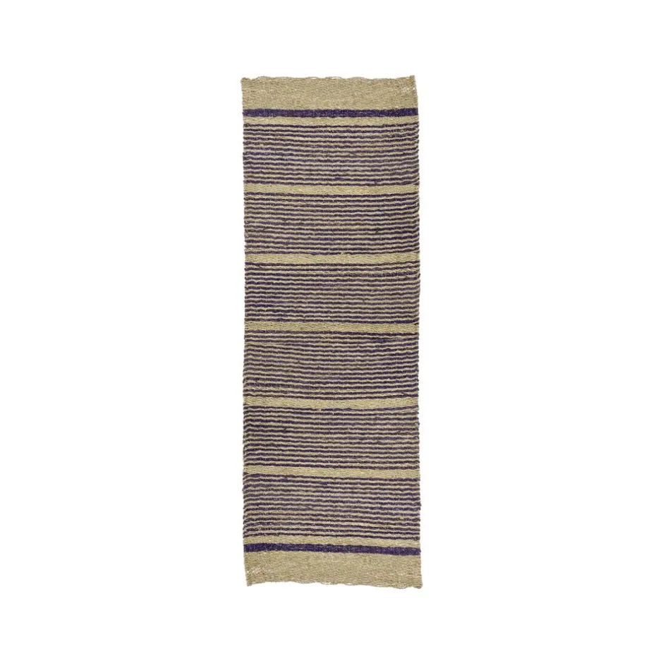 Pomax Tapis-ARLES - tapis - jonc de mer / feuille de palmier - L 150 x W 50 cm - pourpre