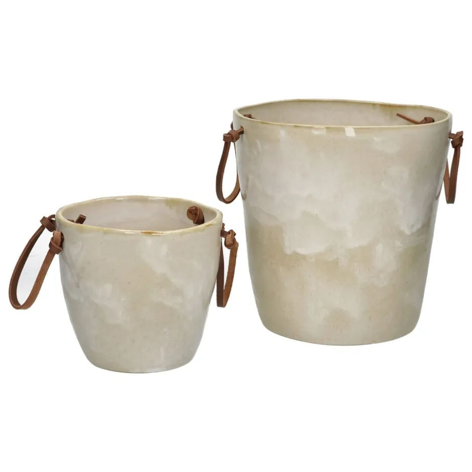 Pomax Accessoires-ASCOLI - refroidisseur de vin - grès - DIA 21 x H 21 cm - gris/beige