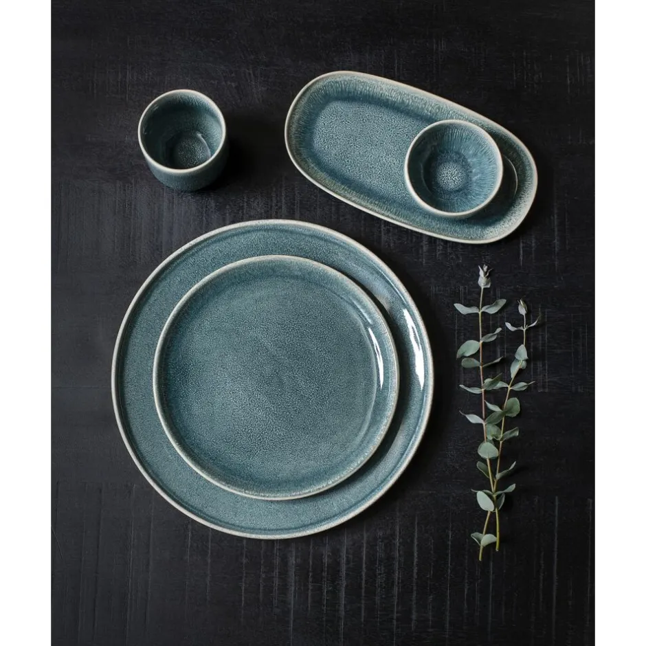 Pomax Vaisselle-AUDREY - assiette ovale - grès - L 22,5 x W 12 x H 2 cm - canard