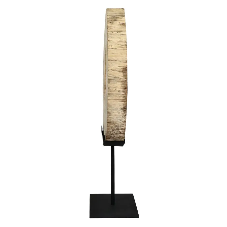 Pomax Objets De Décoration-AVILLA - objet déco - bois / métal - L 25 x W 10,3 x H 42,5 cm - naturel