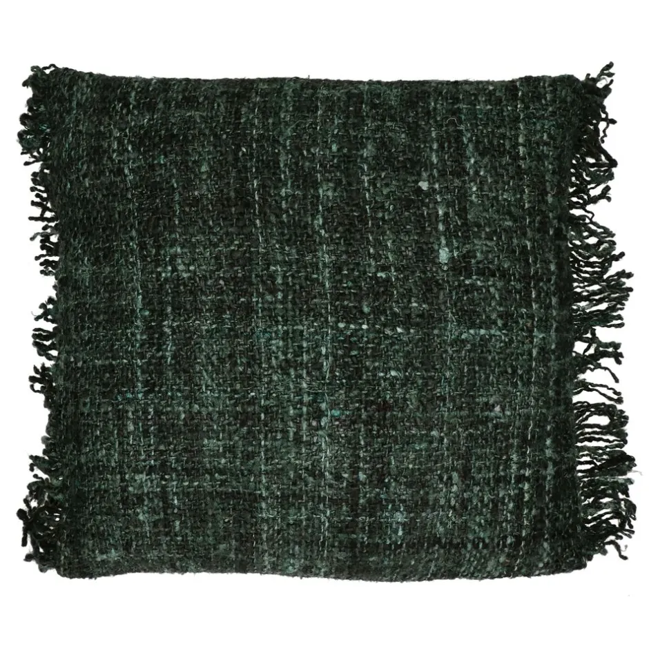 Pomax Coussins-AYALA - coussin - coton - L 45 x W 45 cm - vert forêt