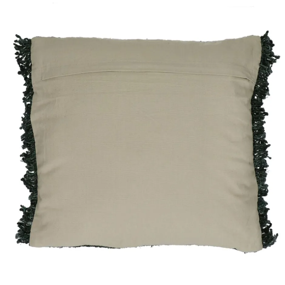 Pomax Coussins-AYALA - coussin - coton - L 45 x W 45 cm - vert forêt