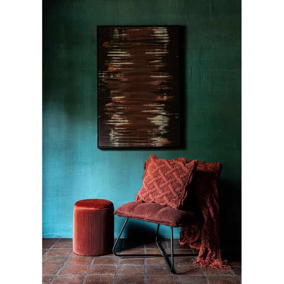 Pomax Plaids-AYALA - plaid - coton - L 150 x W 125 cm - corail
