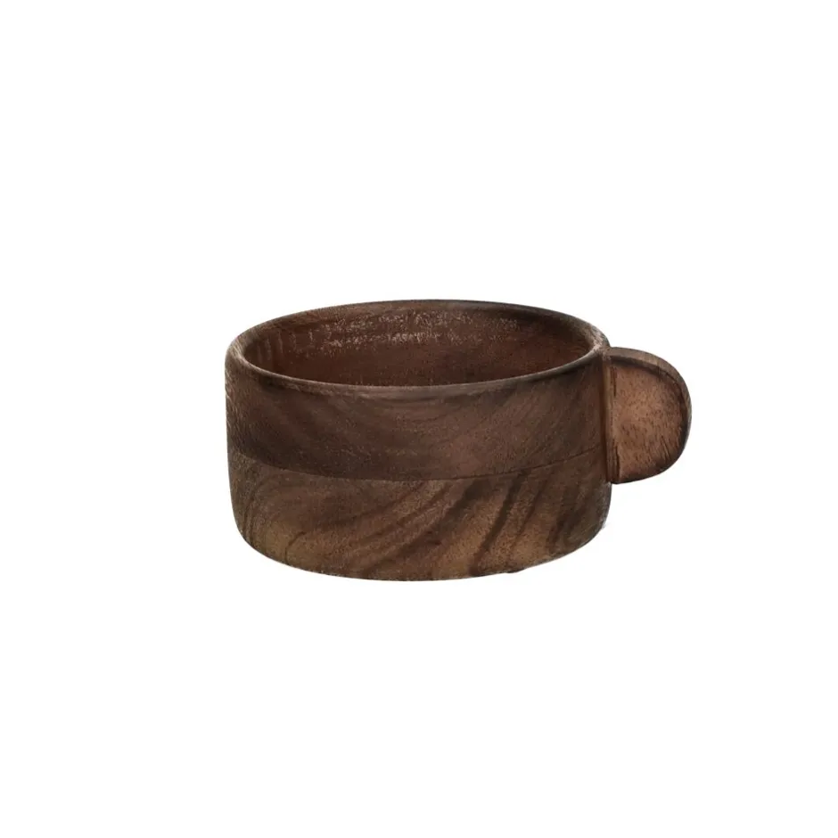 Pomax Bols & Paniers-AYLA - bol - bois de mangier - L 12,5 x W 10 x H 5 cm - brun