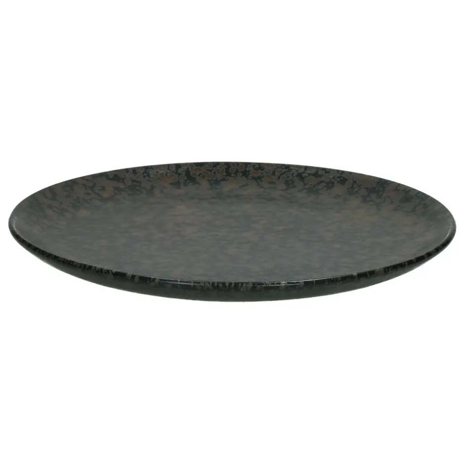 Pomax Vaisselle-BASALT - assiette plat - grès - DIA 27,2 x H 2,2 cm - noir