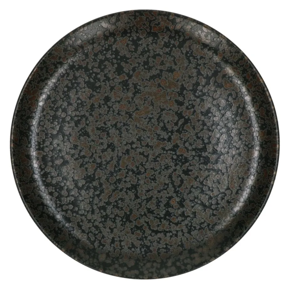 Pomax Vaisselle-BASALT - assiette plat - grès - DIA 27,2 x H 2,2 cm - noir