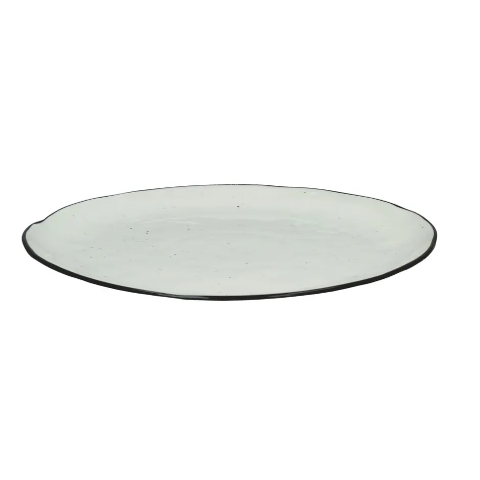 Pomax Vaisselle-BASIL - assiette plate - porcelaine - DIA 26 cm - blanc